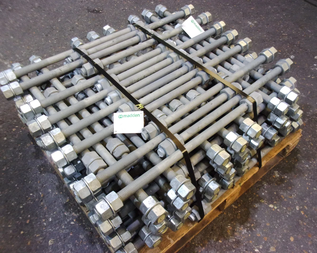 Custom anchor bolts manufactured by Madden Bolt